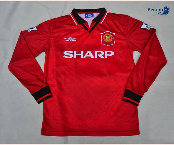 Classico Maglie Manchester United Manica lunga Prima Rosso 1994