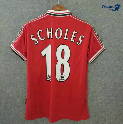 Classico Maglie Manchester United Prima (18 Scholes) 1998-99