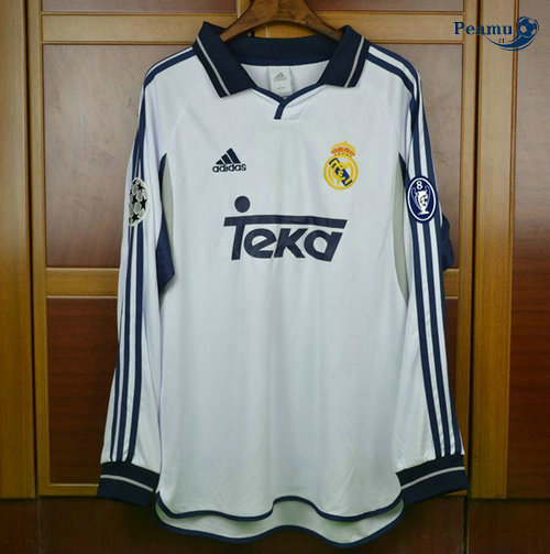Classico Maglie Real Madrid Prima Manica lunga 2000-01 Champions League