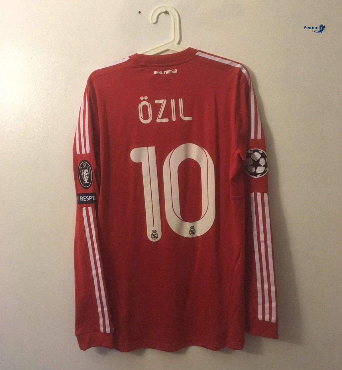 Classico Maglie Real Madrid Manica lunga Terza Rosso (10 Ozil) 2011-12