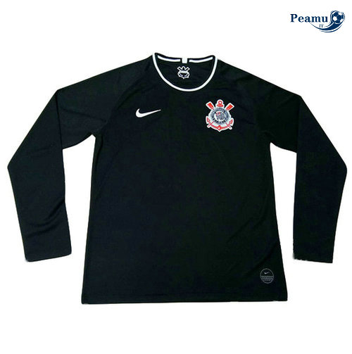 Maglia Calcio Corinthians Seconda Manica lunga Nero 2019-2020
