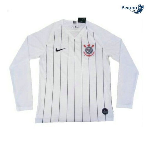 Maglia Calcio Corinthians Prima Manica lunga Bianco 2019-2020