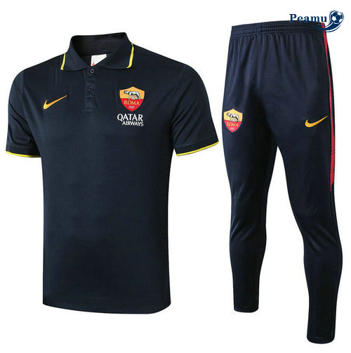 Kit Maglia Formazione POLO AS Roma + Pantaloni Blu navy 2019-2020