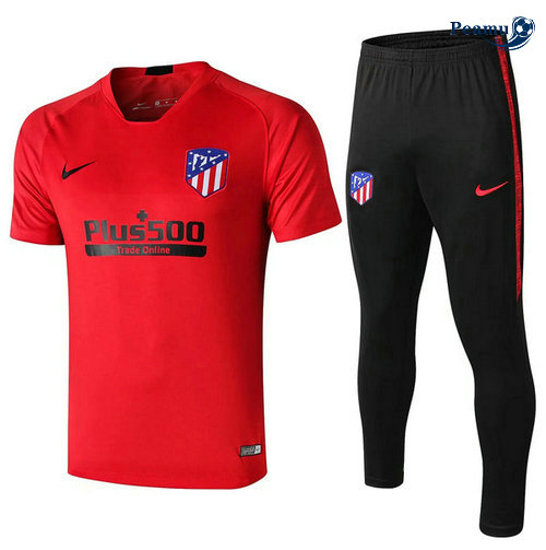 Kit Maglia Formazione Atletico Madrid + Pantaloni Rosso/Nero 2019-2020 M012