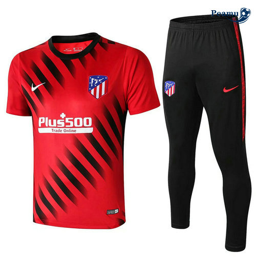 Kit Maglia Formazione Atletico Madrid + Pantaloni Rosso/Nero 2019-2020 M009