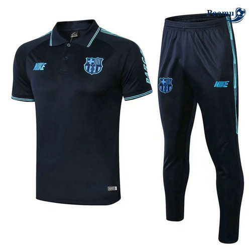 Kit Maglia Formazione POLO Barcellona + Pantaloni Blu navy 2019-2020