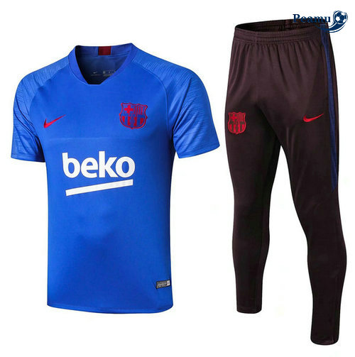 Kit Maglia Formazione Barcellona + Pantaloni Azzurro 2019-2020
