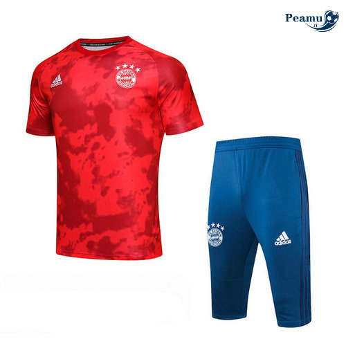 Kit Maglia Formazione Bayern Monaco + Pantaloni Rosso/Azzurro 2019-2020