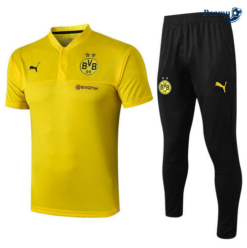 Kit Maglia Formazione POLO Borussia Dortmund + Pantaloni Giallo/Nero 2019-2020