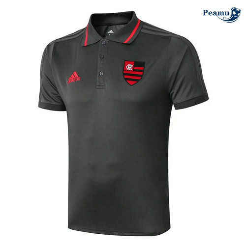 Kit Maglia Formazione POLO Flamengo RJ + Pantaloni Grigio scuro 2019-2020