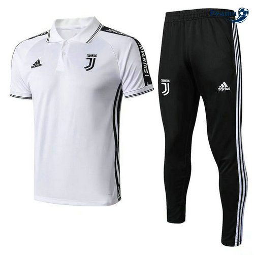 Kit Maglia Formazione POLO Juventus + Pantaloni Bianco 2019-2020