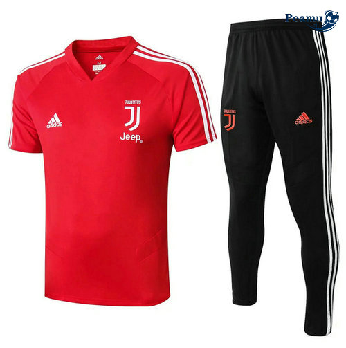 Kit Maglia Formazione Juventus + Pantaloni Rosso/Nero 2019-2020