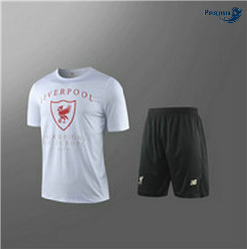 Kit Maglia Formazione Liverpool + Pantaloni Bianco/Nero 2019-2020