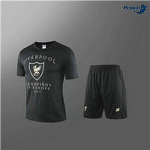 Kit Maglia Formazione Liverpool + Pantaloni Nero 2019-2020
