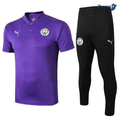Kit Maglia Formazione Manchester City + Pantaloni Porpora/Nero 2019-2020
