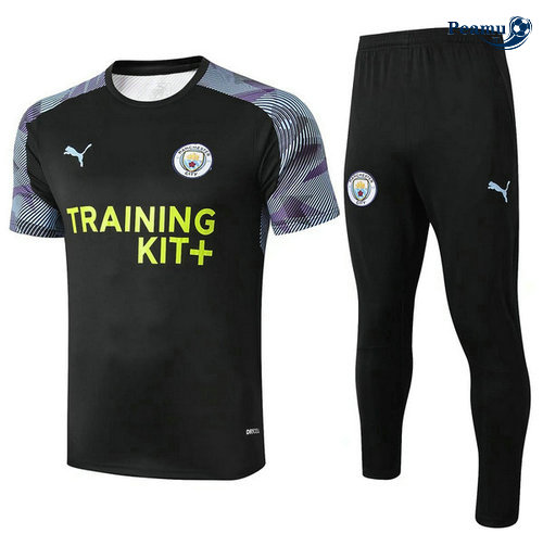 Kit Maglia Formazione Manchester City + Pantaloni Nero/Violet 2020-2021