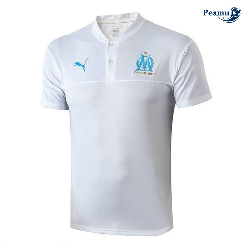 Kit Maglia Formazione Marsiglia + Pantaloni Bianco/Blu navy 2019-2020 M039
