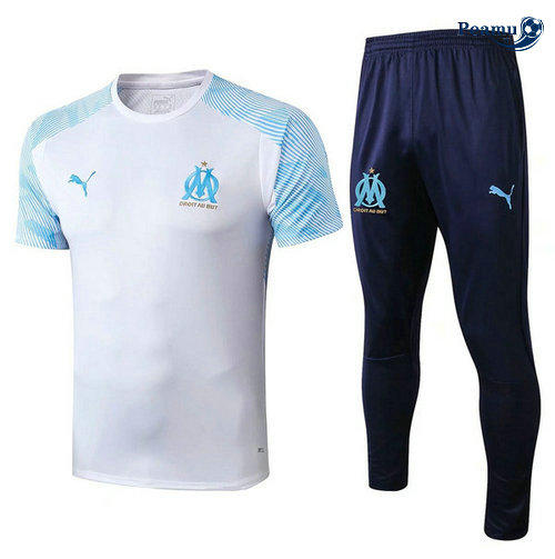 Kit Maglia Formazione Marsiglia + Pantaloni Bianco 2019-2020