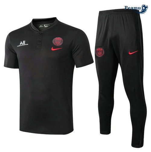 Kit Maglia Formazione PSG + Pantaloni Nero 2019-2020 M041
