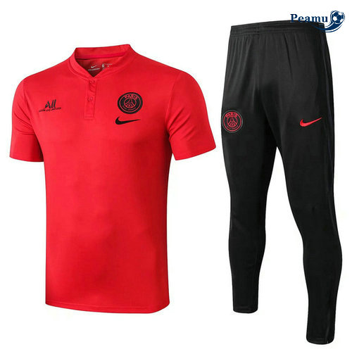 Kit Maglia Formazione PSG + Pantaloni Rosso/Nero 2019-2020