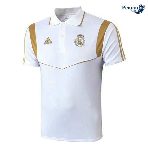 Kit Maglia Formazione POLO Real Madrid + Pantaloni Bianco 2019-2020