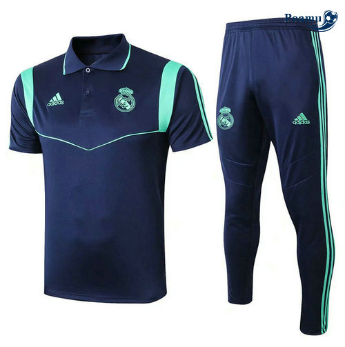 Kit Maglia Formazione POLO Real Madrid + Pantaloni Blu navy 2019-2020