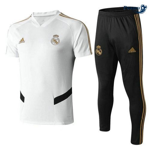 Kit Maglia Formazione Real Madrid + Pantaloni Bianco/Nero 2019-2020