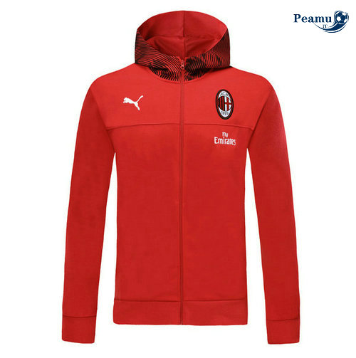 Giacca Con Cappuccio Calcio AC Milan Rosso 2019-2020