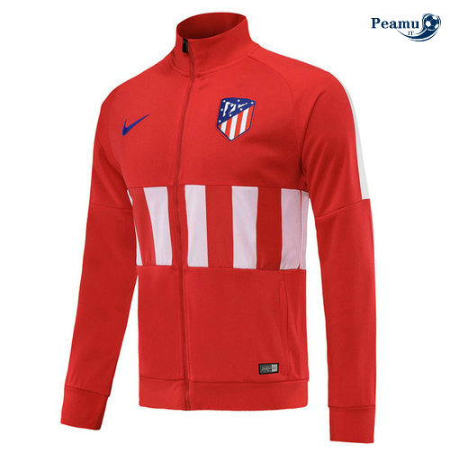 Giacca Calcio Atletico Madrid Rosso/Bianco 2019-2020 Collo Alto