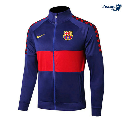Giacca Calcio Barcellona Blu navy/Rosso 2019-2020 Collo Alto