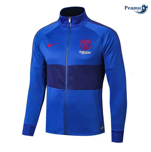Giacca Calcio Barcellona Azzurro 2019-2020 Collo Alto