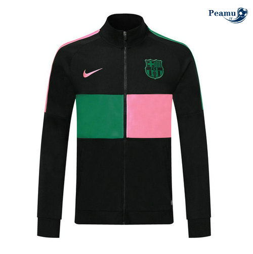 Giacca Calcio Barcellona Nero Rosa/Verde 2019-2020