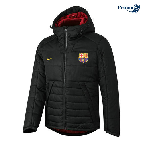Giacca Con Cappuccio Piumino Calcio Barcellona Nero 2019-2020