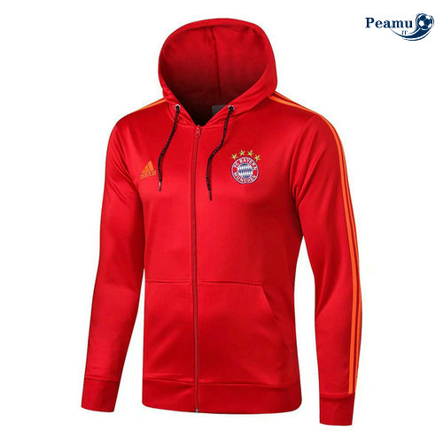 Giacca Con Cappuccio Calcio Bayern Monaco Rosso/Blu navy 2019-2020