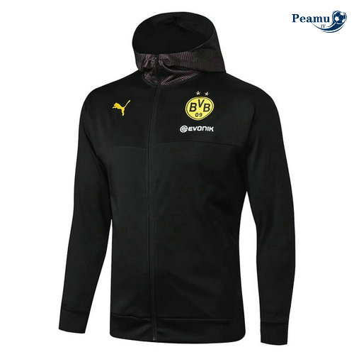 Giacca Con Cappuccio Calcio Borussia Dortmund Nero 2019-2020