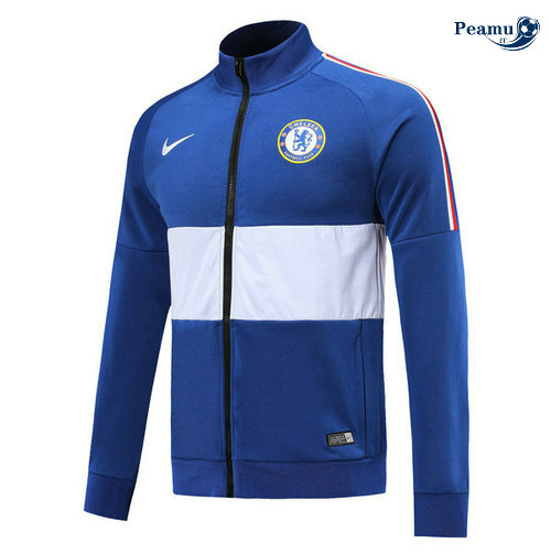 Giacca Calcio Chelsea Azzurro/Bianco 2019-2020 Collo Alto