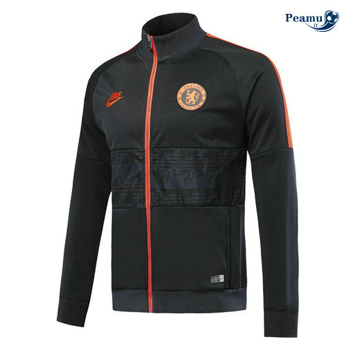 Giacca Calcio Chelsea Nero 2019-2020 Collo Alto