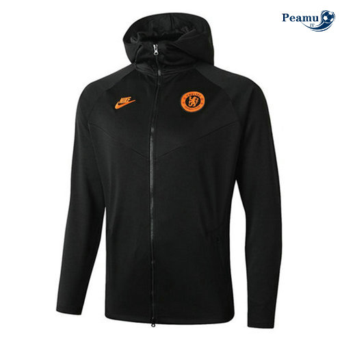 Giacca Con Cappuccio Calcio Chelsea Nero 2019-2020