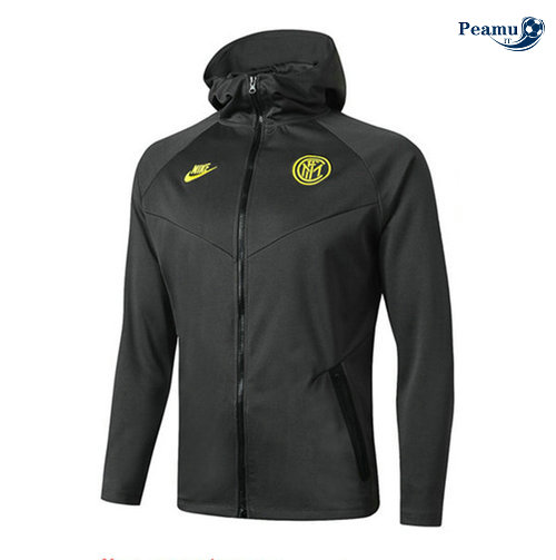 Giacca Con Cappuccio Calcio Inter Milan Nero 2019-2020
