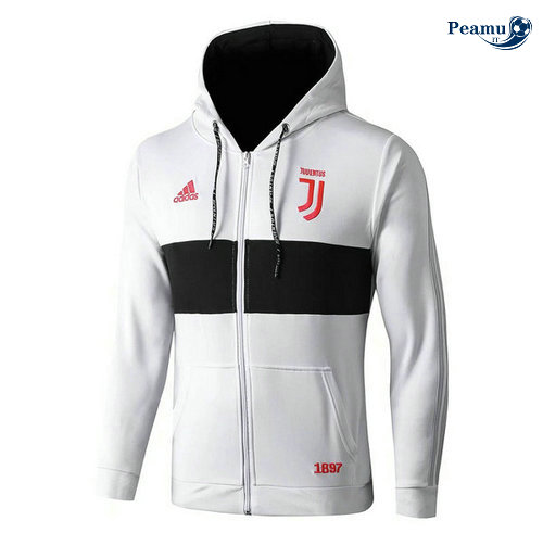 Giacca Con Cappuccio Calcio Juventus Bianco/Nero 2019-2020
