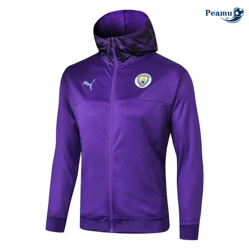 Giacca Con Cappuccio Calcio Manchester City Porpora 2019-2020