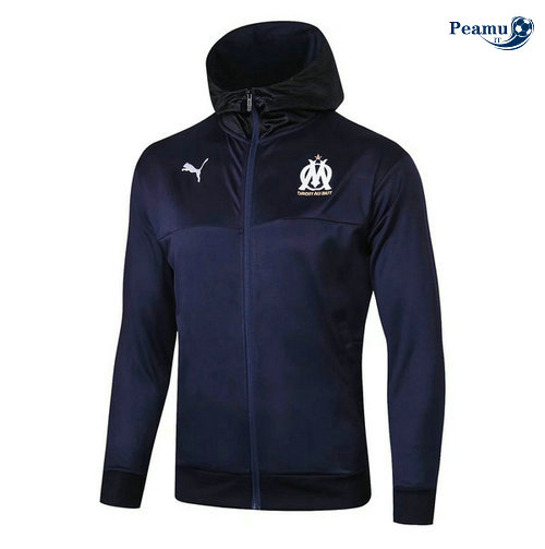 Giacca Con Cappuccio Calcio Marsiglia Blu navy 2019-2020