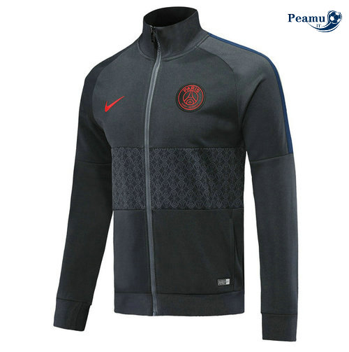 Giacca Calcio PSG Nero/Grigio 2019-2020 Collo Alto