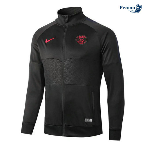 Giacca Calcio PSG Nero 2019-2020 Collo Alto