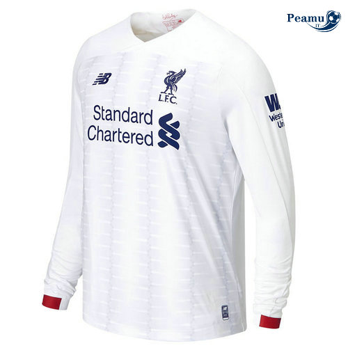 Maglia Calcio Liverpool Manica lunga Bianco 2019-2020