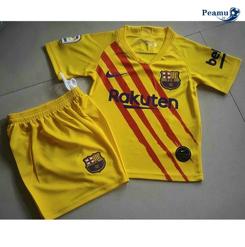 Maglia Calcio Barcellona Bambino Prima Giallo 2019-2020