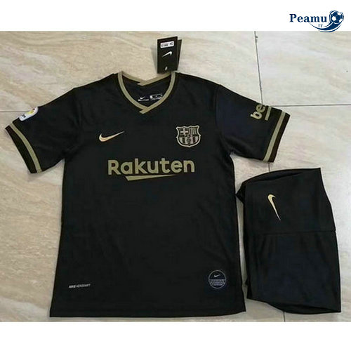 Maglia Calcio Barcellona Bambino Seconda Nero/Or 2020-2021