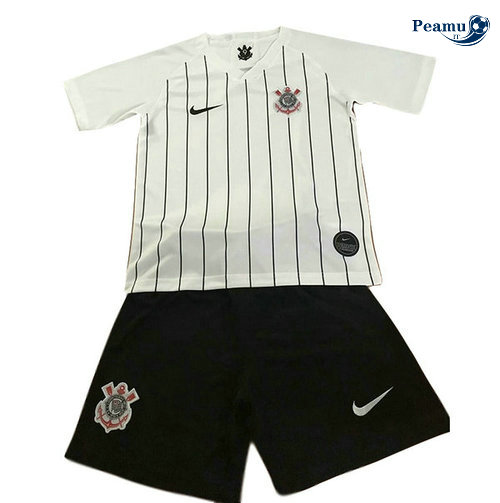 Maglia Calcio Corinthians Bambino Prima Bianco Nero 2019-2020