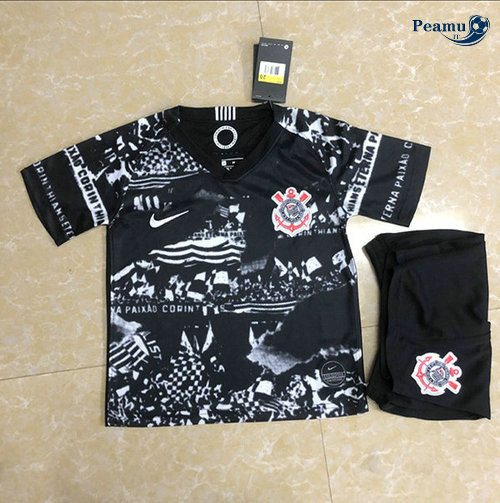 Maglia Calcio Corinthians Bambino Nero 2019-2020