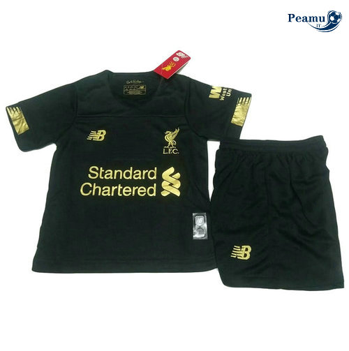 Maglia Calcio Liverpool Bambino Portiere Nero 2019-2020